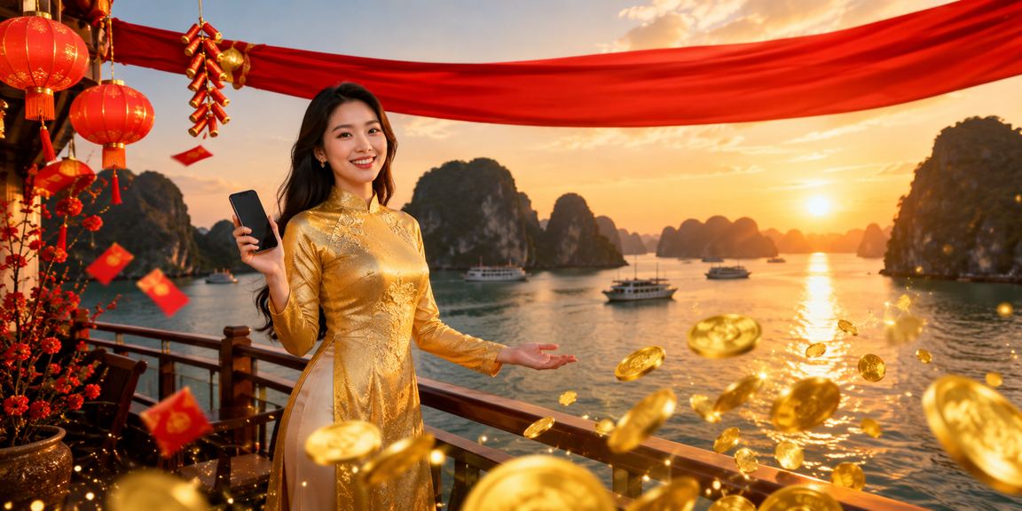 Không khí lễ hội tại Hạ Long với phong bì đỏ may mắn và ưu đãi cược đặc biệt trên nền tảng vov1