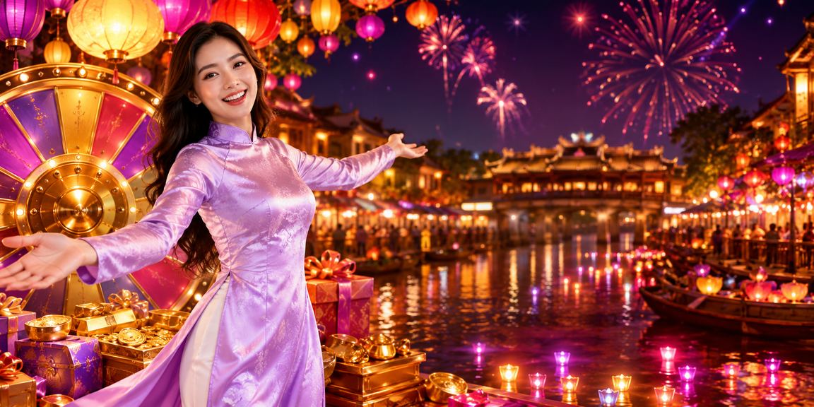 Không khí lễ hội thể thao Việt Nam tại Huế với trang phục áo dài và màn hình hiển thị kết quả